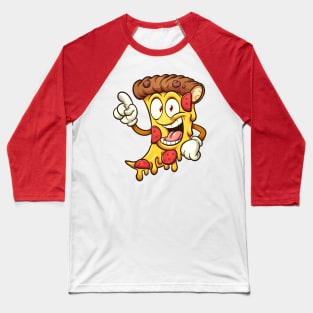 Happy Pepperoni Pizza Baseball T-Shirt